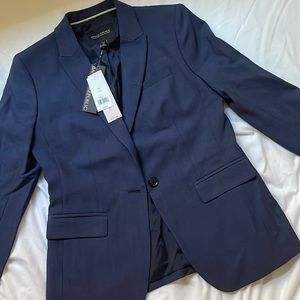 BR Long & Lean Lightweight Wool Navy Blazer